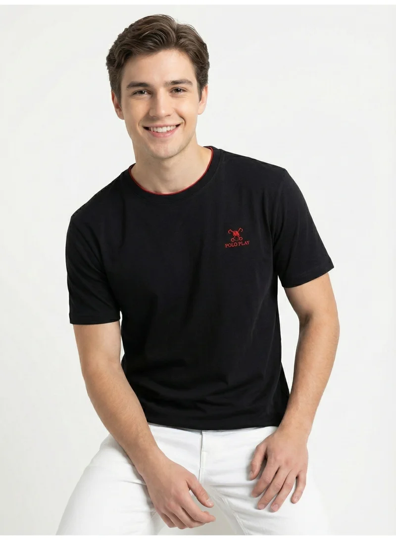 لعب البولو Boys Graphic T-shirt -BLACK